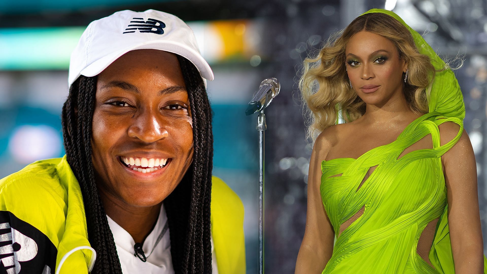 Coco Gauff(left) and Beyonce(right). Images: Getty