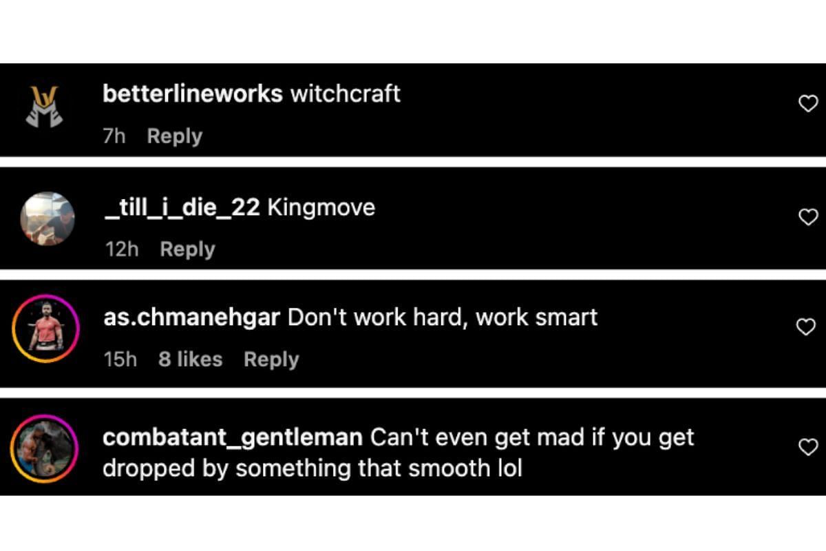 Screenshot of fans&#039; comments