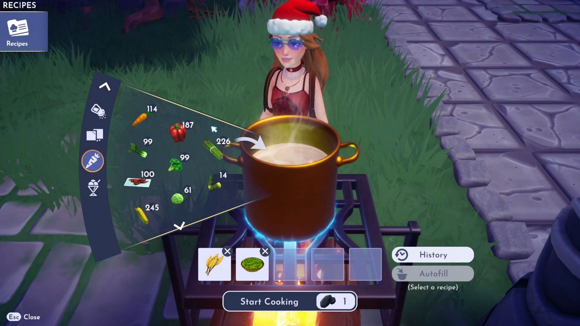 Toss all three ingredients into a cooking pot to make Vegetable Dumplings (Image via Gameloft)