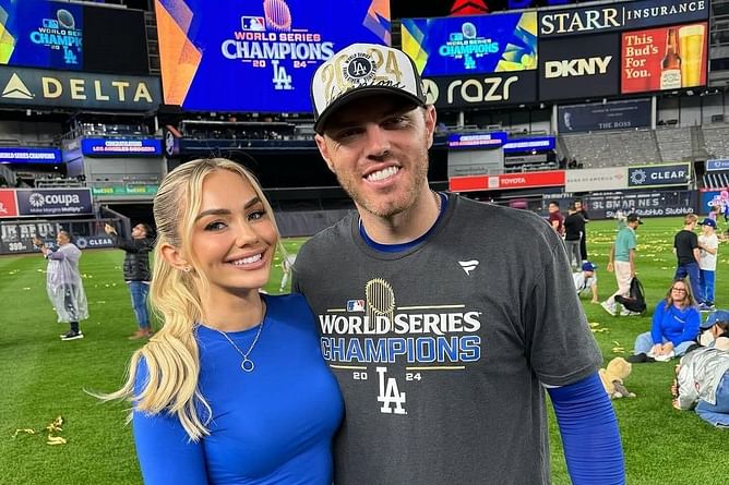 Freddie Freeman's wife Chelsea shares adorable moment of son Charlie spreading smiles with housecat Champ