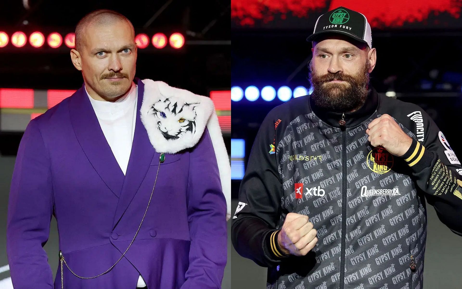 Oleksandr Usyk (left) and Tyson Fury