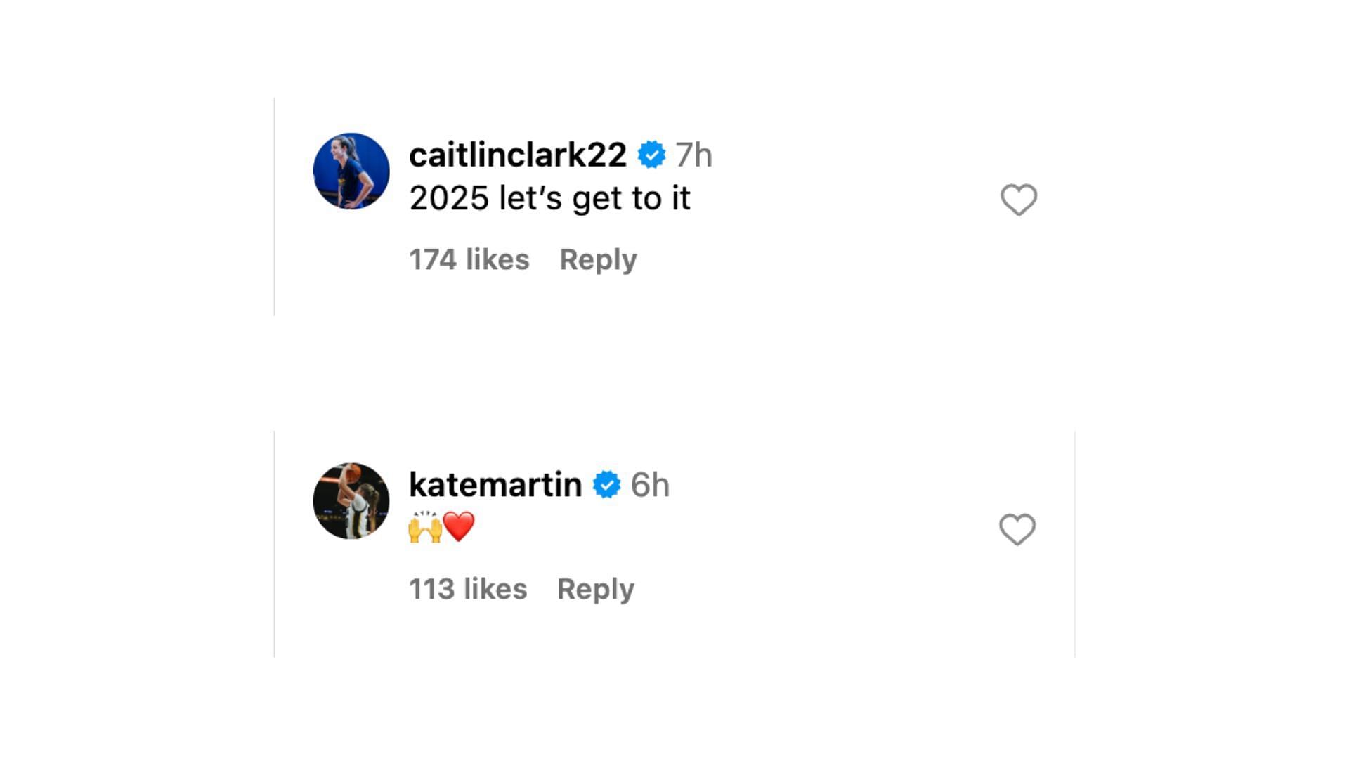 Caitlin Clark and Kate Martin send messages of support for Bri Lewerke. Photo Credits: Bri Lewerke&#039;s IG account