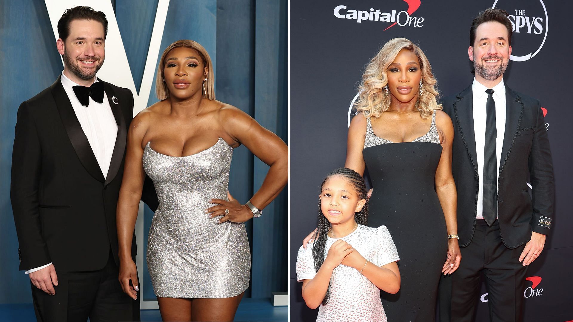 Serena Williams poses with husband Alexis Ohanian and their elder daughter Olympia (Source: Getty Images)