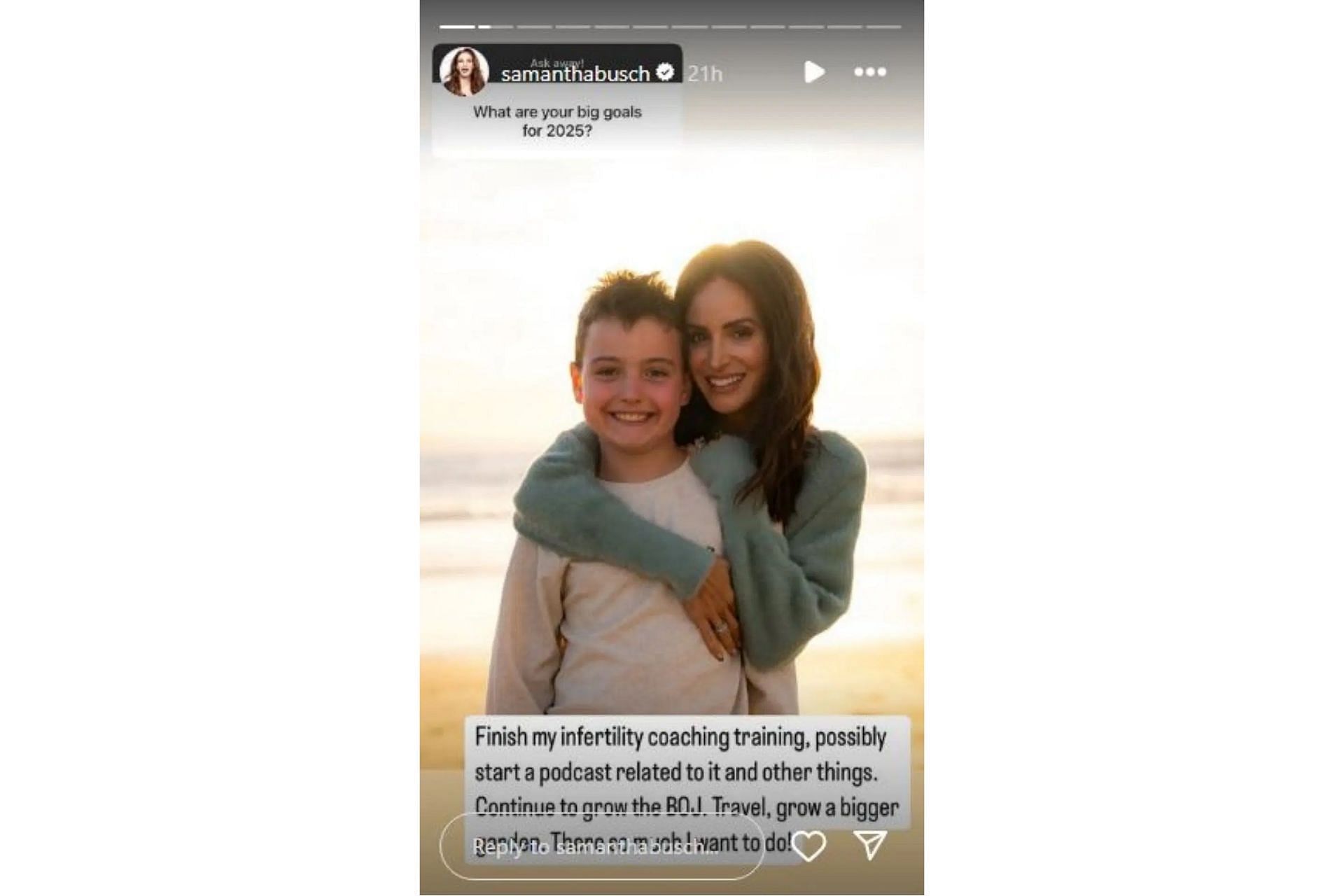 Kyle Busch&#039;s wife Samantha shares her plans for 2025 on Instagram (@samanthabusch)