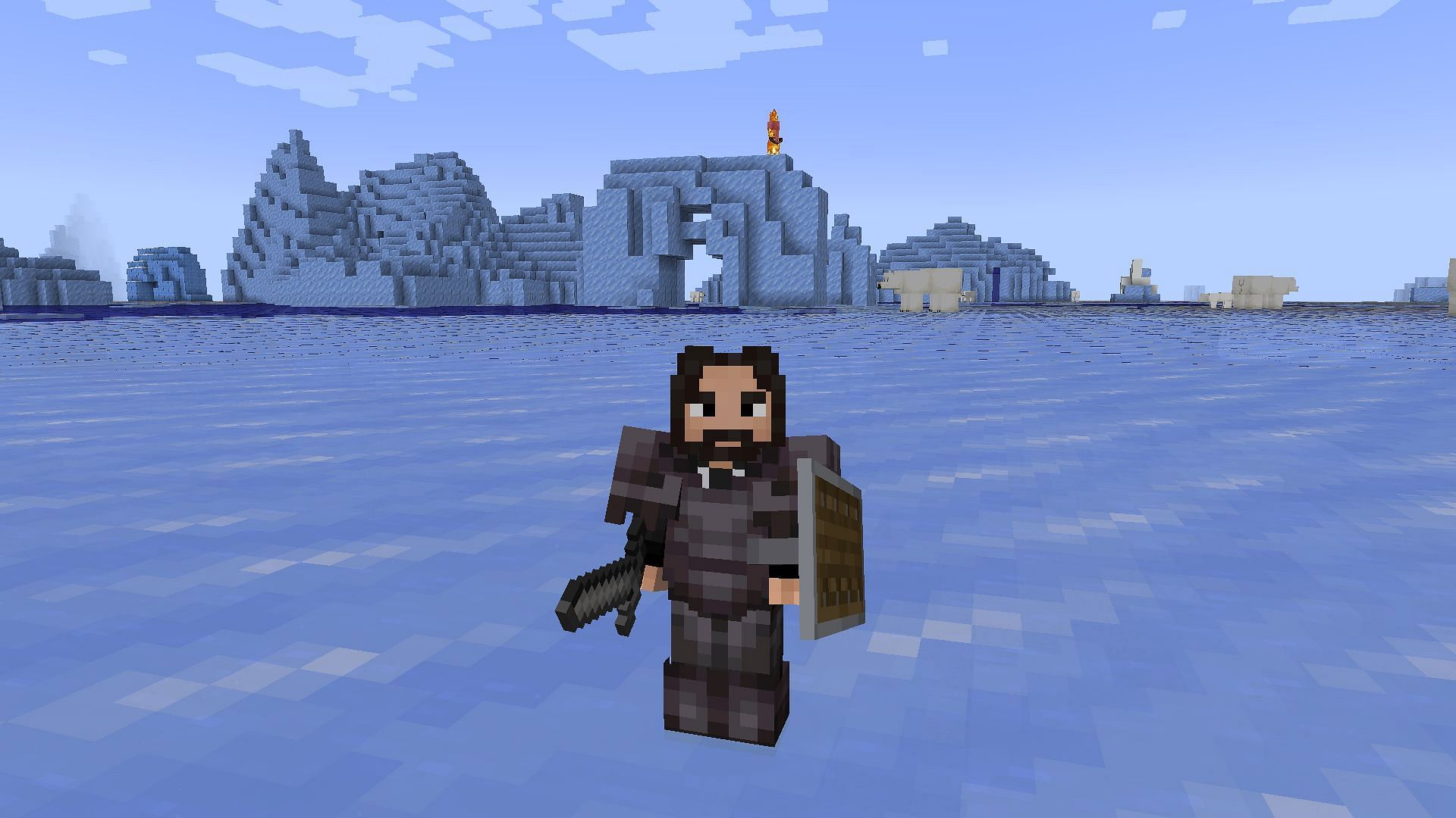 Just build a boat and avoid wasting your efforts on one of the worst Minecraft enchantments (Image via Mojang Studios)