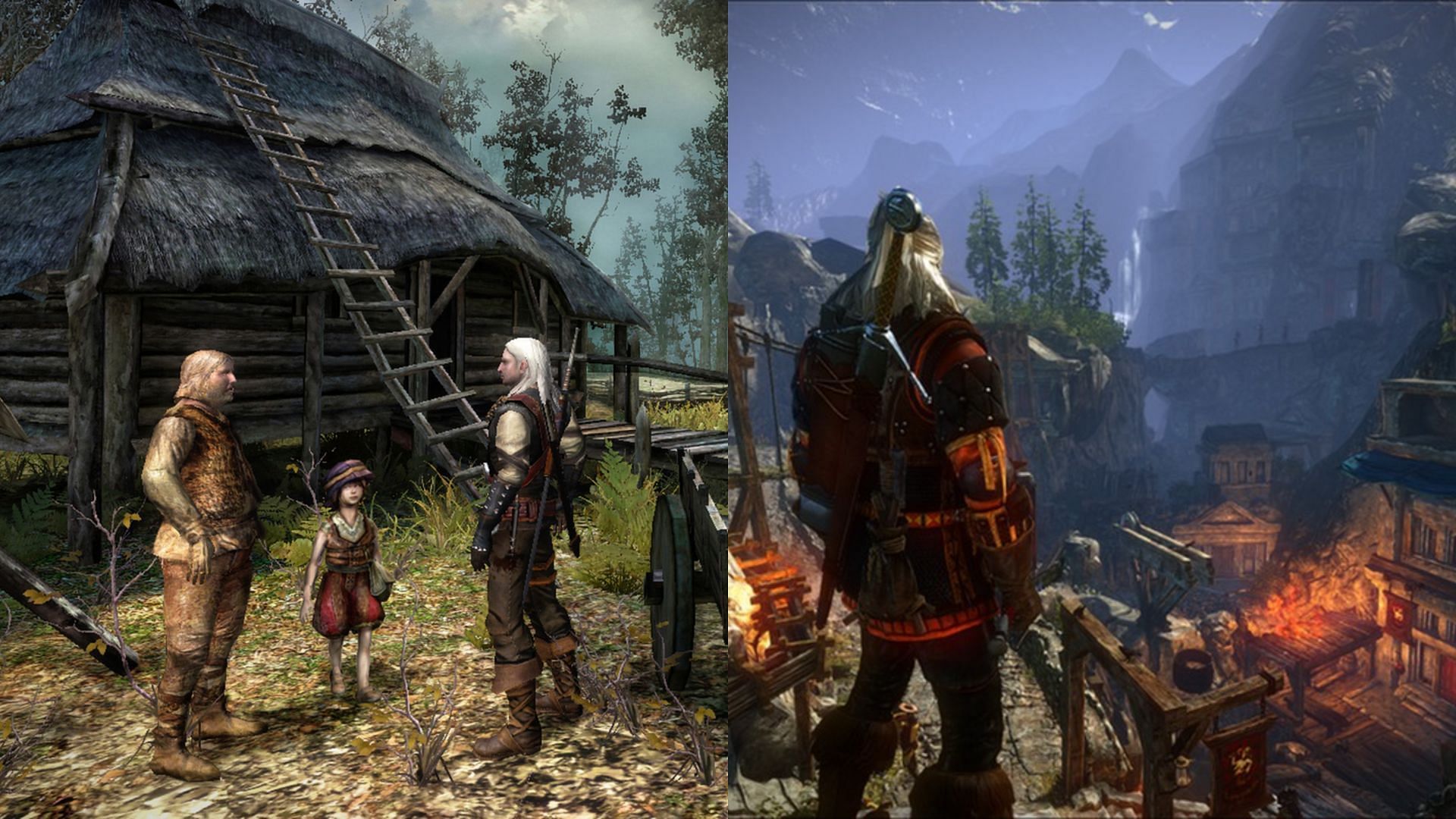 A still from The Witcher and Witcher 2 (Image via CDPR)