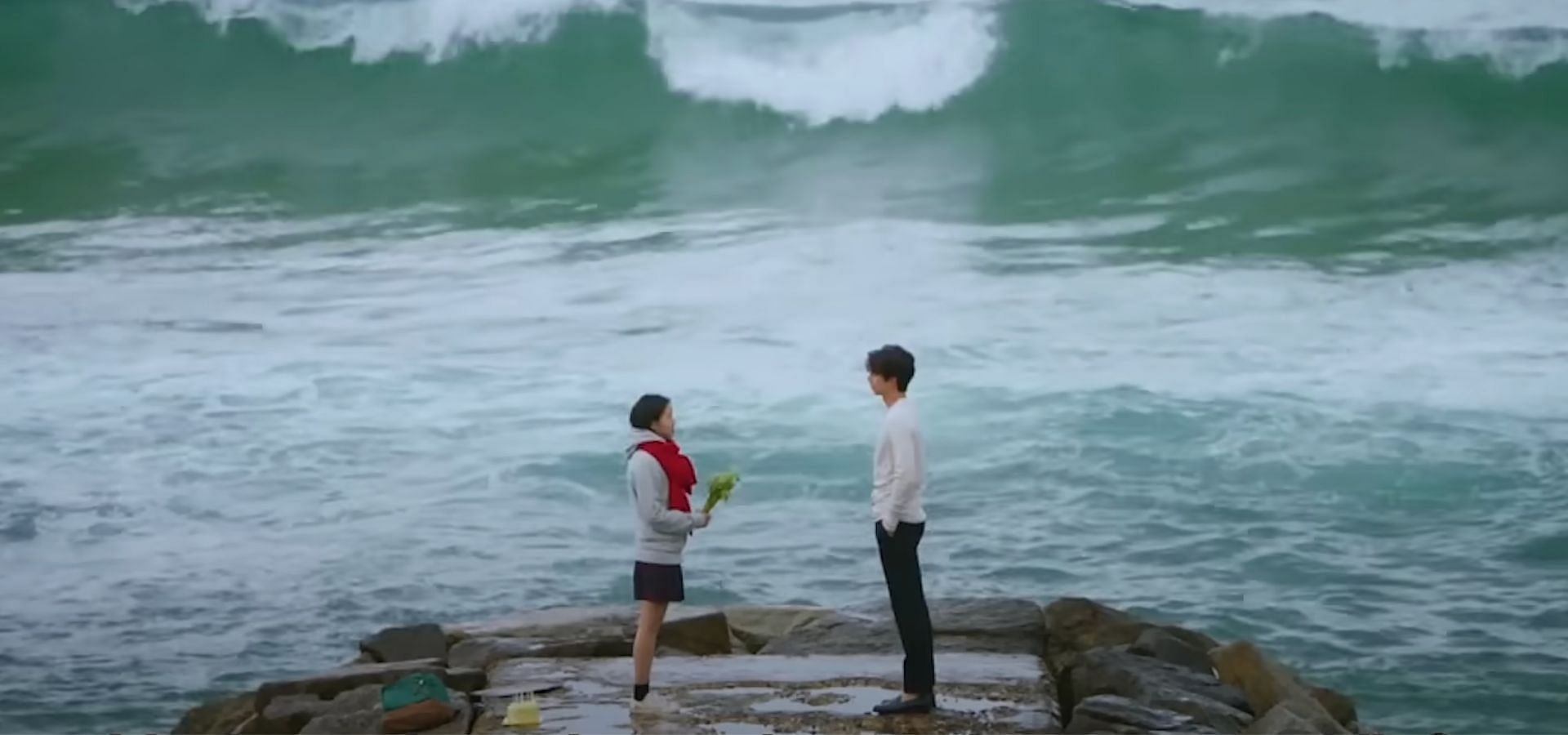 Still of Jumunjin Beach Breakwater from the K-drama &#039;Goblin.&#039; (Image via YouTube/Viki Global TV)