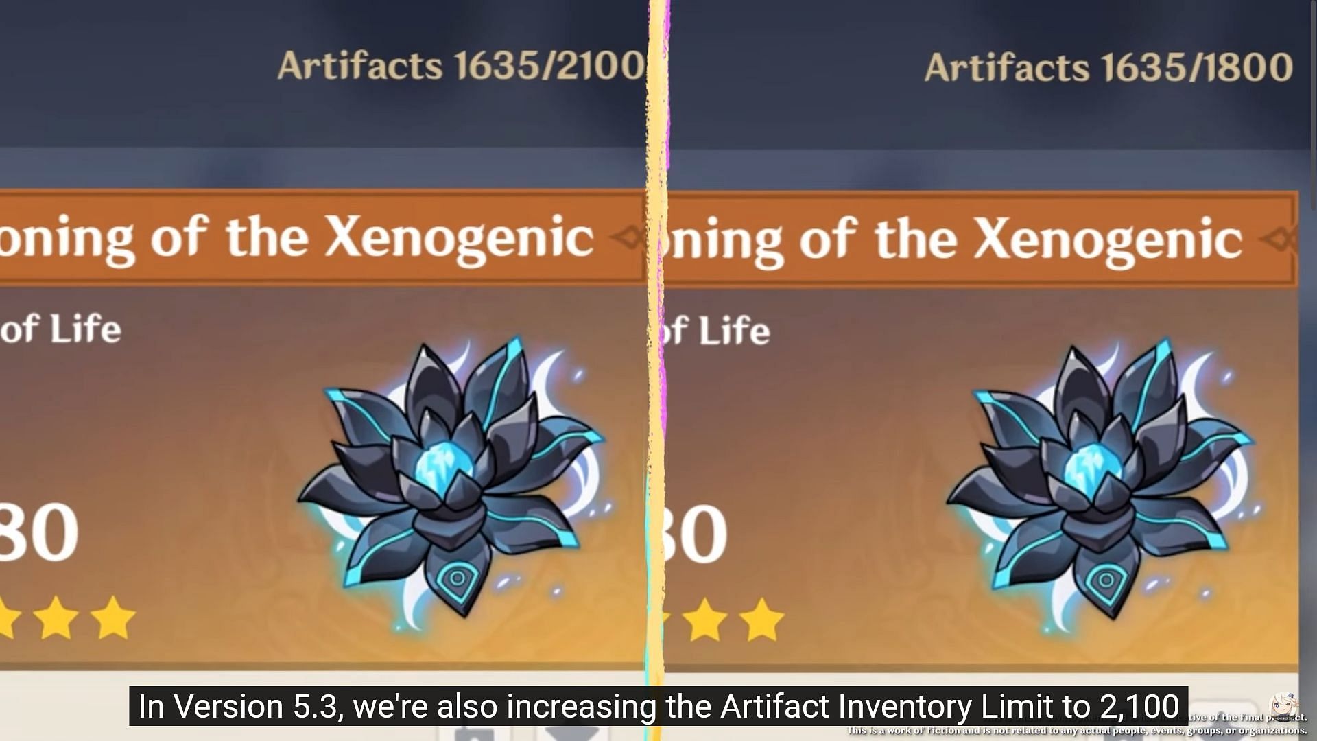 You can now store more Artifacts in your inventory (Image via HoYoverse)