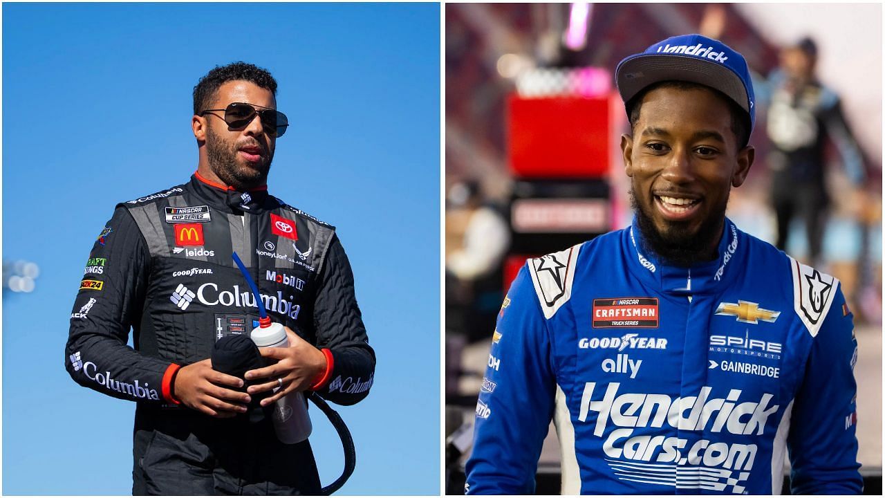 Bubba Wallace (left) and Rajah Caruth (right). Images via Imagn.