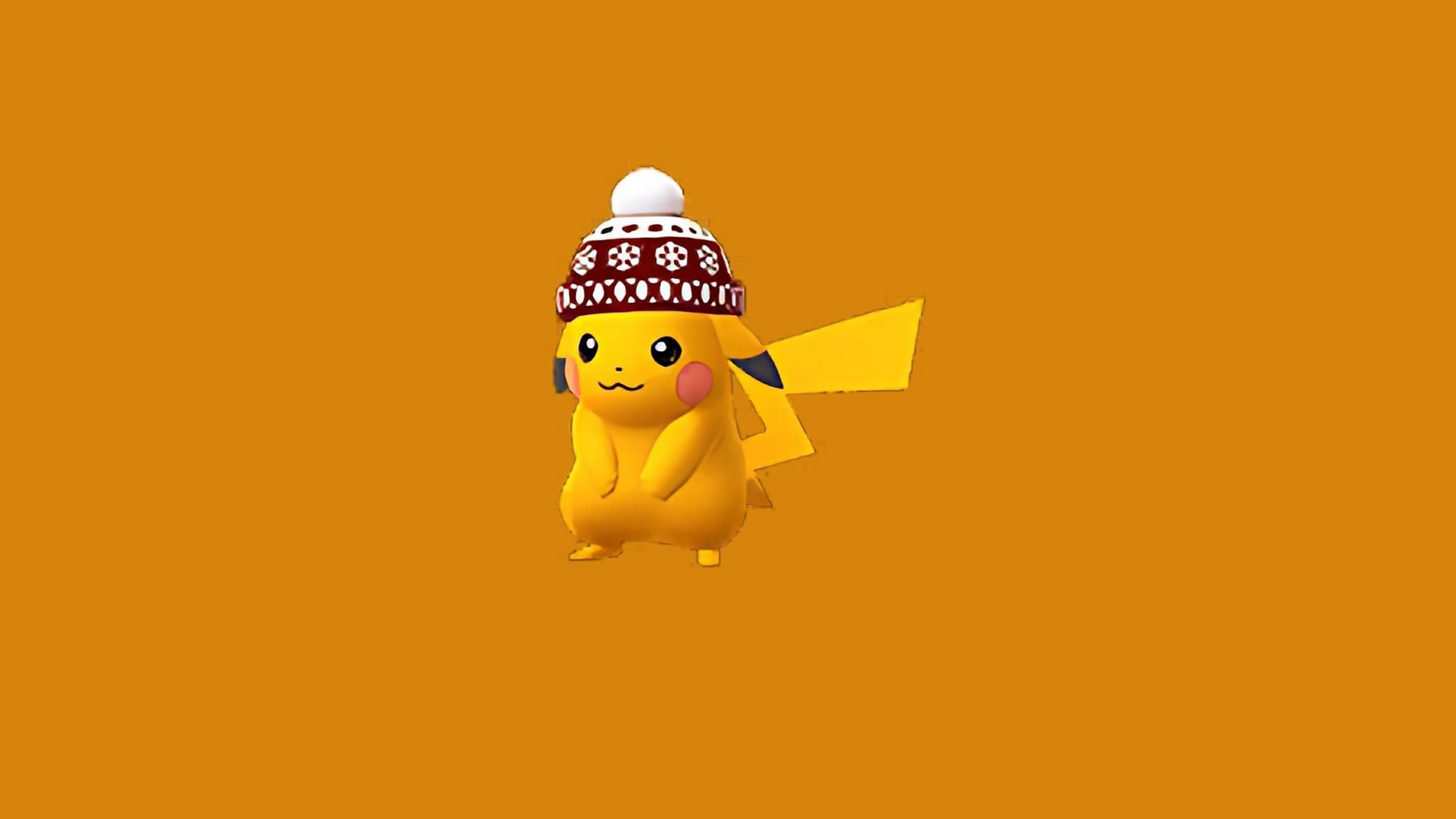 Pikachu wearing a Snowflake Beanie (Image via The Pokemon Company)