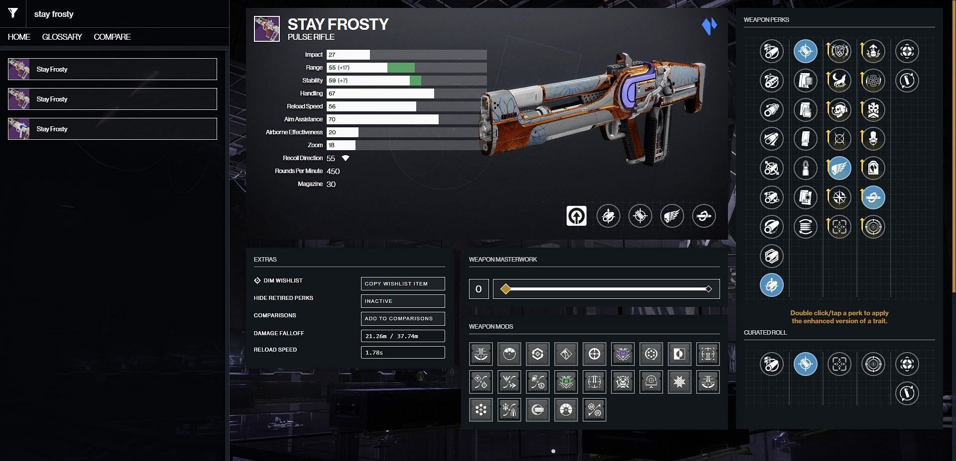 Destiny 2 PvP god roll (Image via Bungie/D2Gunsmith)