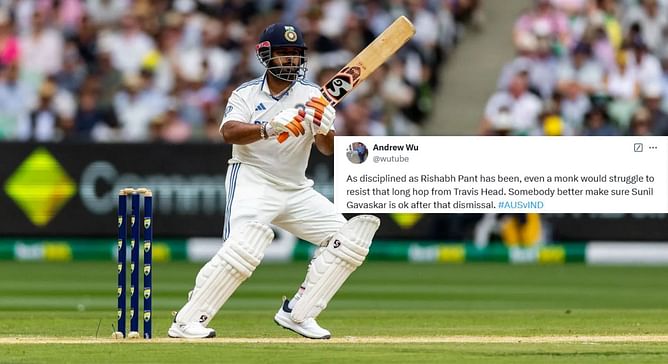 "Somebody better make sure Sunil Gavaskar is ok" - Fans erupt as Rishabh Pant throws away his wicket again in BGT 2024-25 4th Test