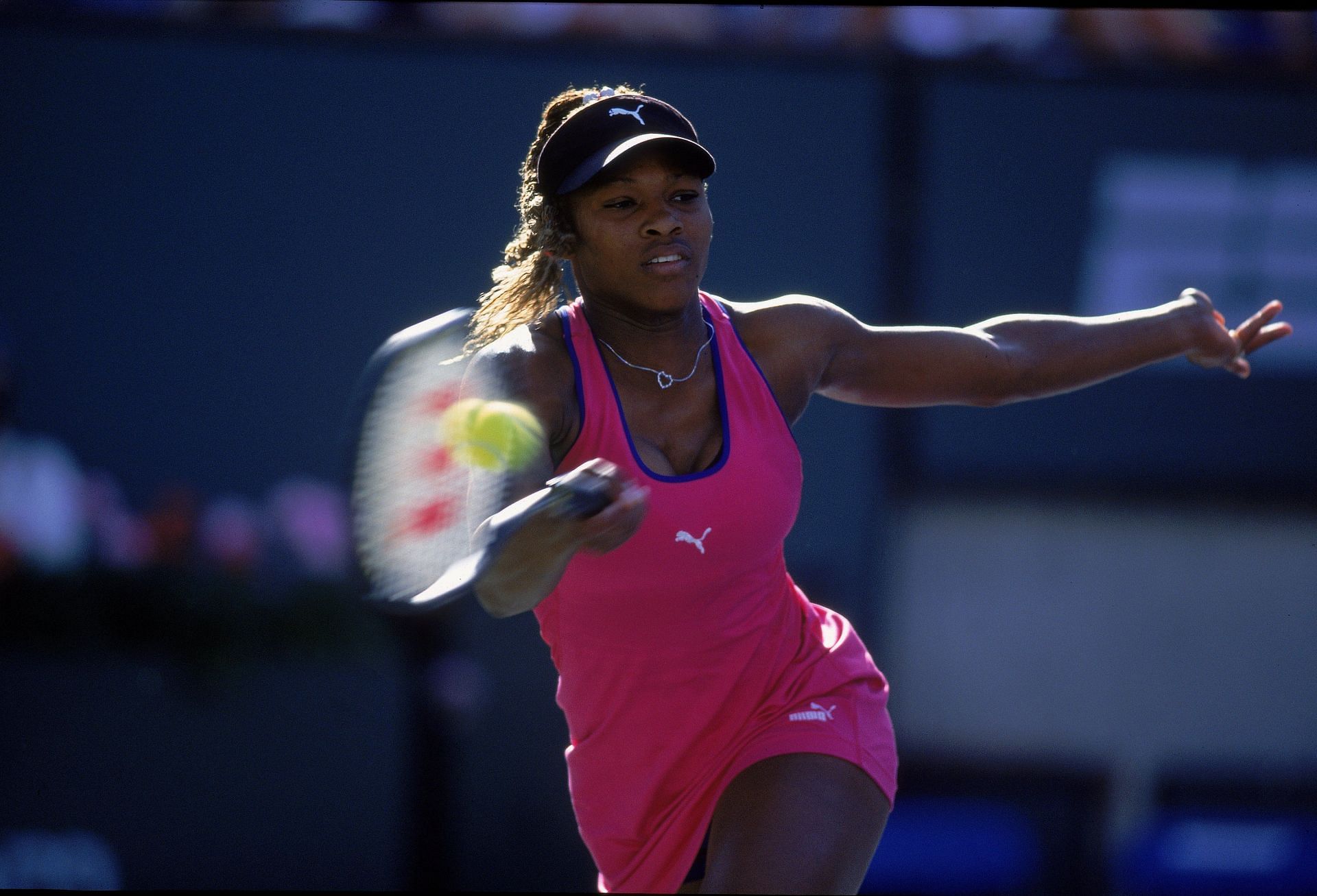 Serena Williams at the 2001 Indian Wells Open. (Photo: Getty)