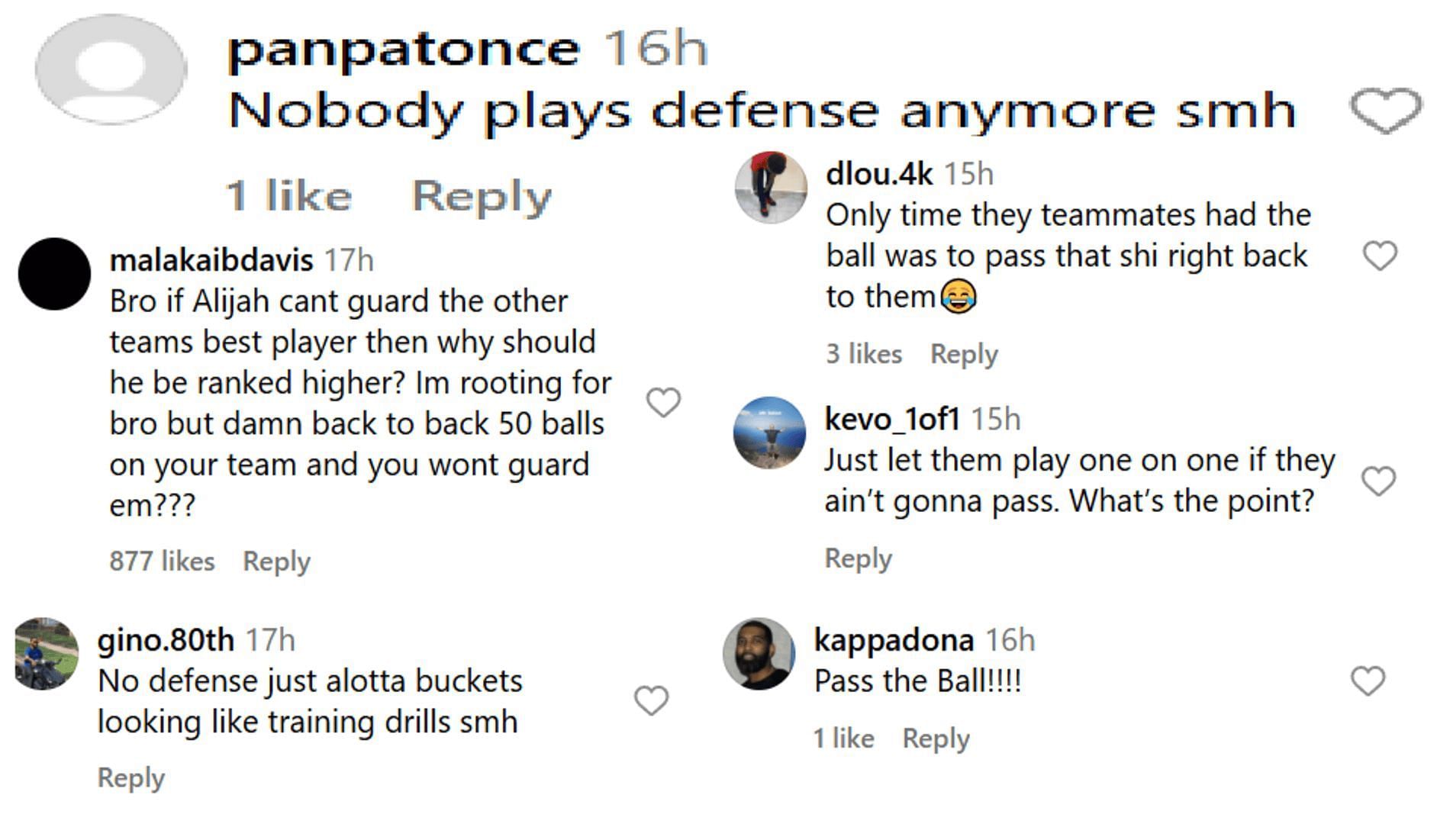 Fans react to Alijah Arenas game vs. Prescott (Source: Instagram/@ballislife)