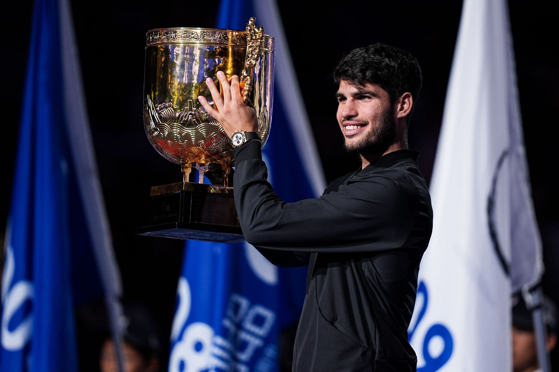 Carlos Alcaraz at the China Open 2024. (Photo: Getty)