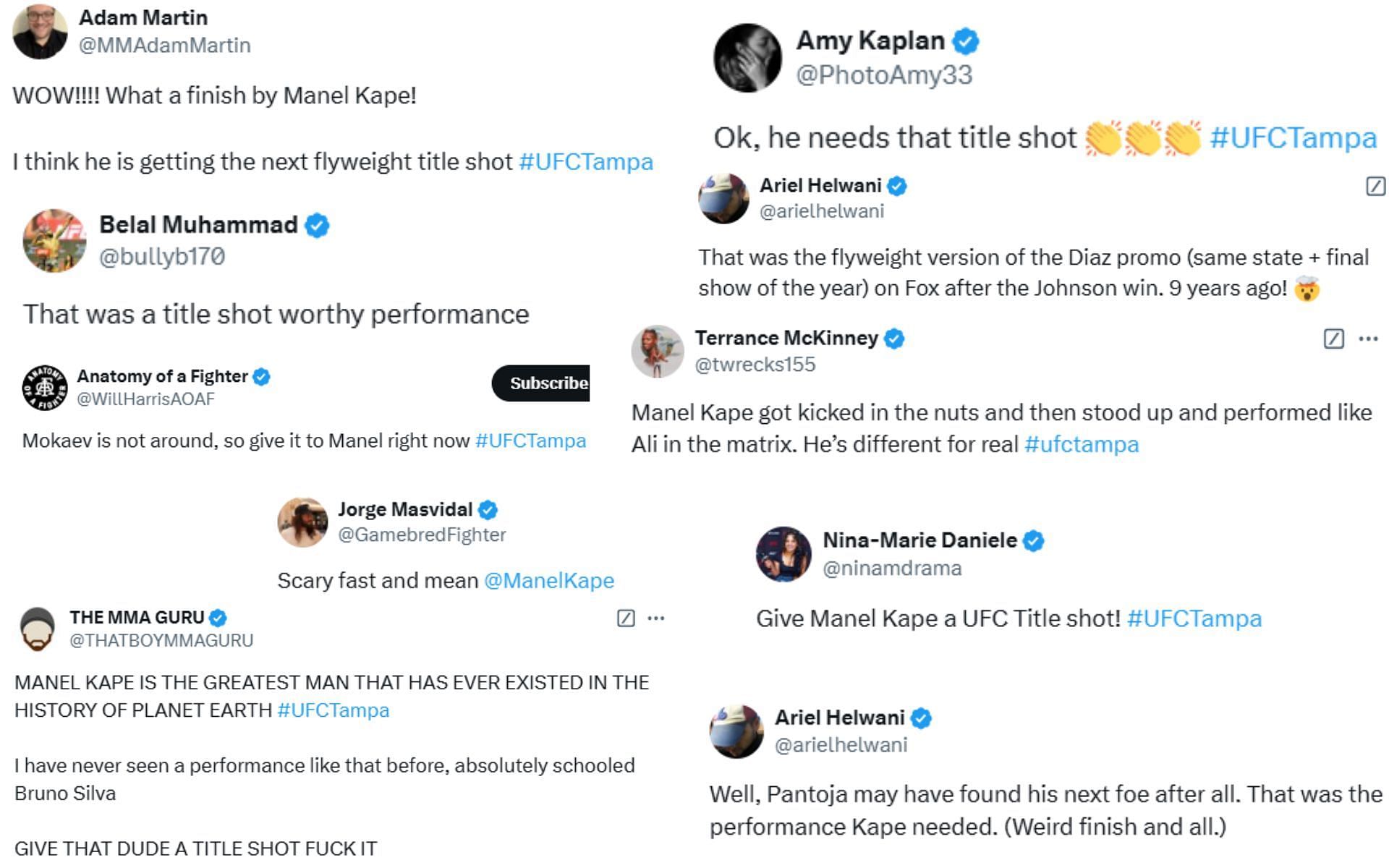 MMA fans react to Manel Kape&#039;s victory at UFC Tampa