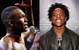 Israel Adesanya shares two-word reaction to IShowSpeed backflipping onto desk in front of his girlfriend and Kai Cenat