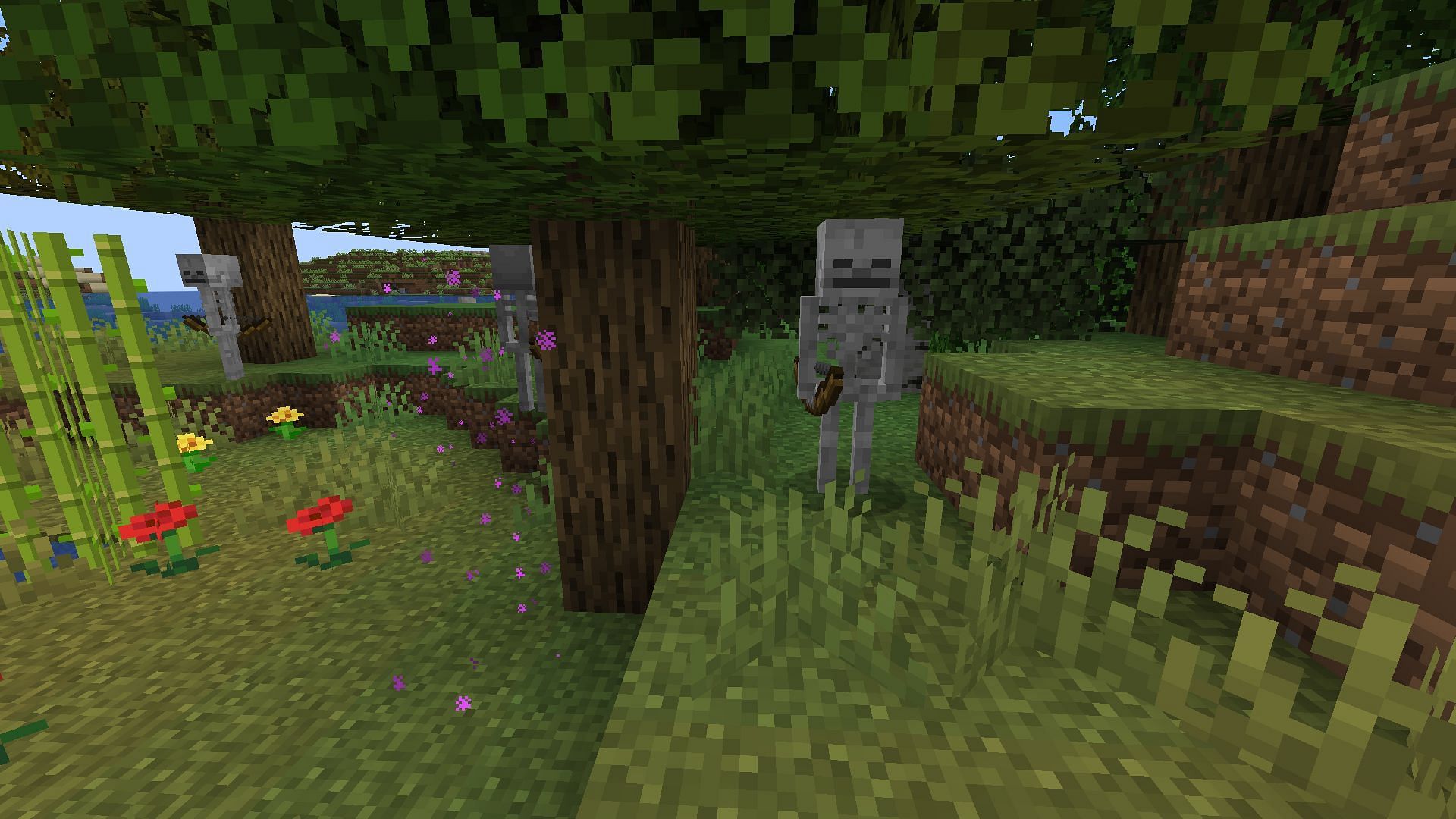 The undead mobs in Minecraft could take more damage to silver weapons (Image via Mojang Studios)