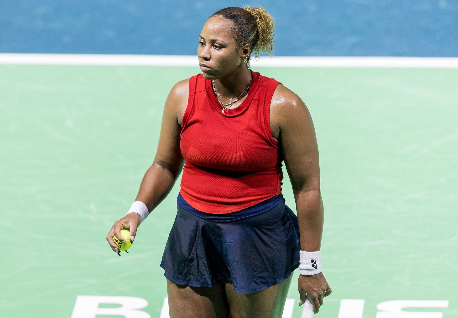 Taylor Townsend at the Billie Jean King Cup Finals (Image: Getty)