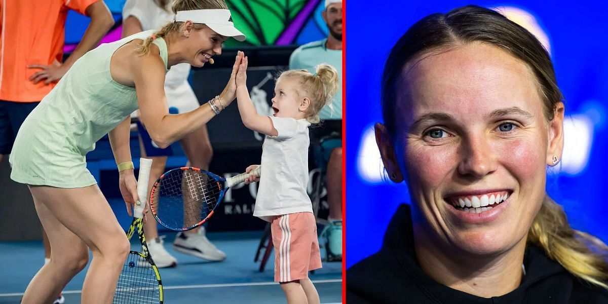 Caroline Wozniacki with her daughter Olivia | Getty