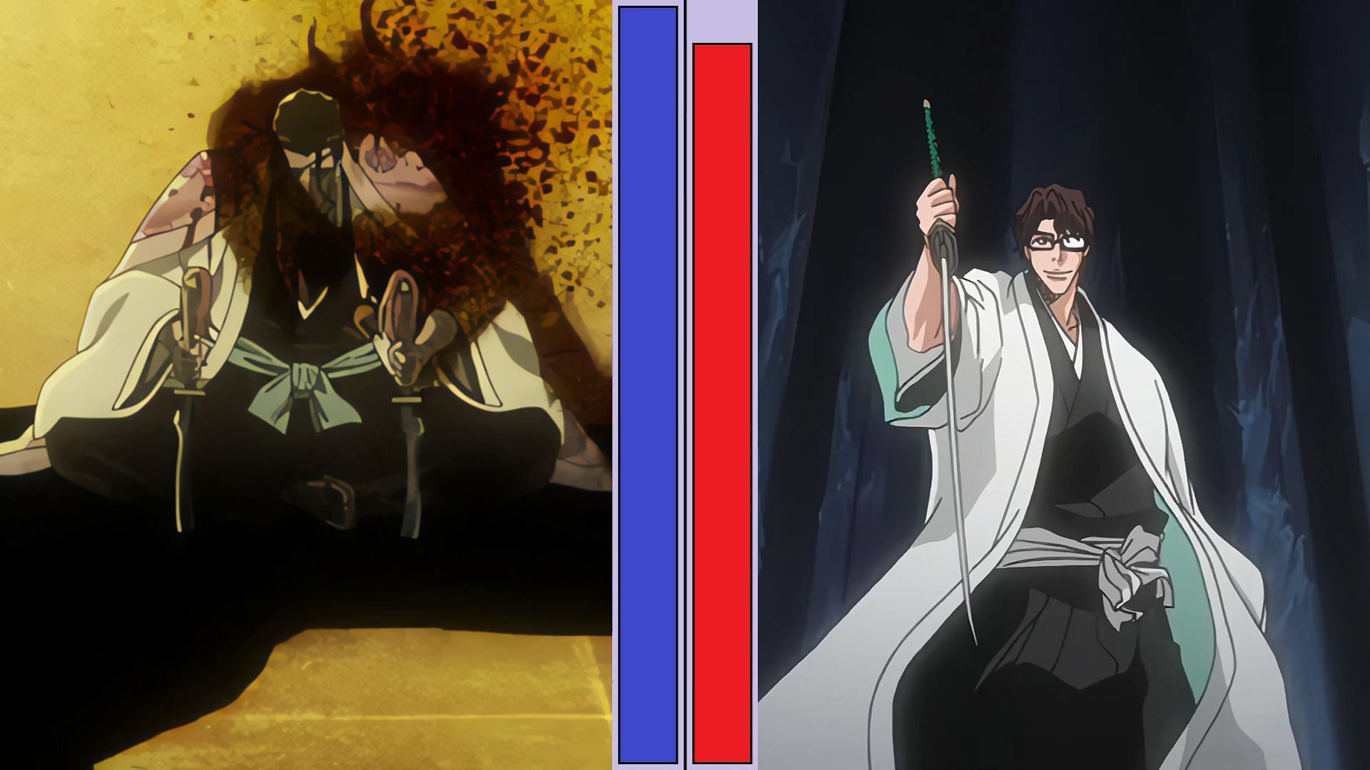 Shunsui vs Aizen in Bleach (Image via Pierrot Films/Studio Pierrot)