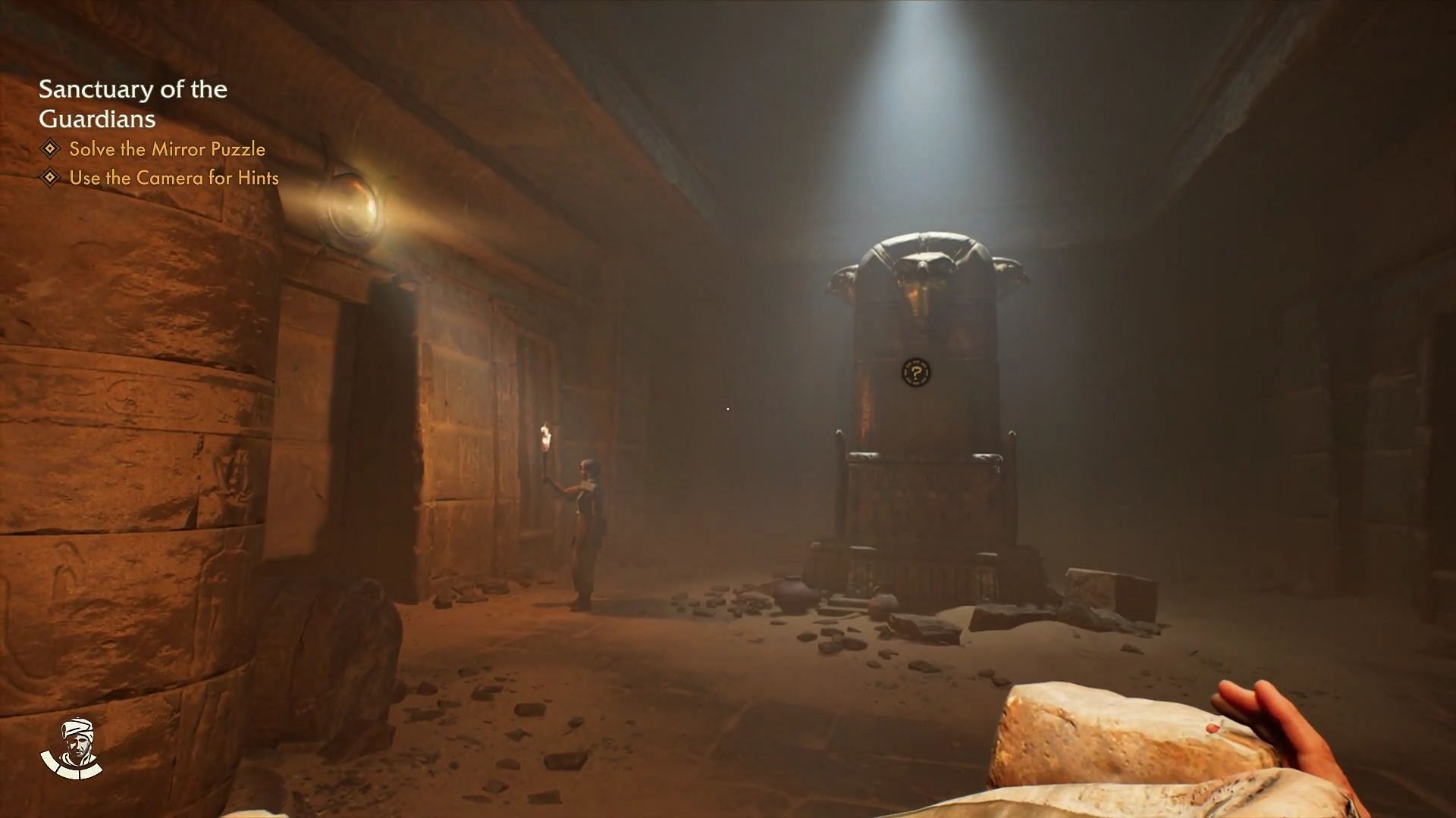 Redirect the light beams to activate the statue (Image via Bethesda Softworks)