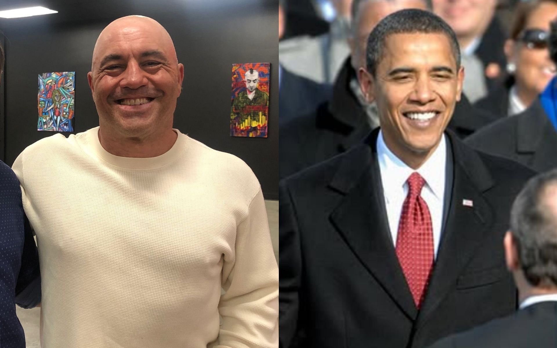 Joe Rogan (left) discussed Barack Obama