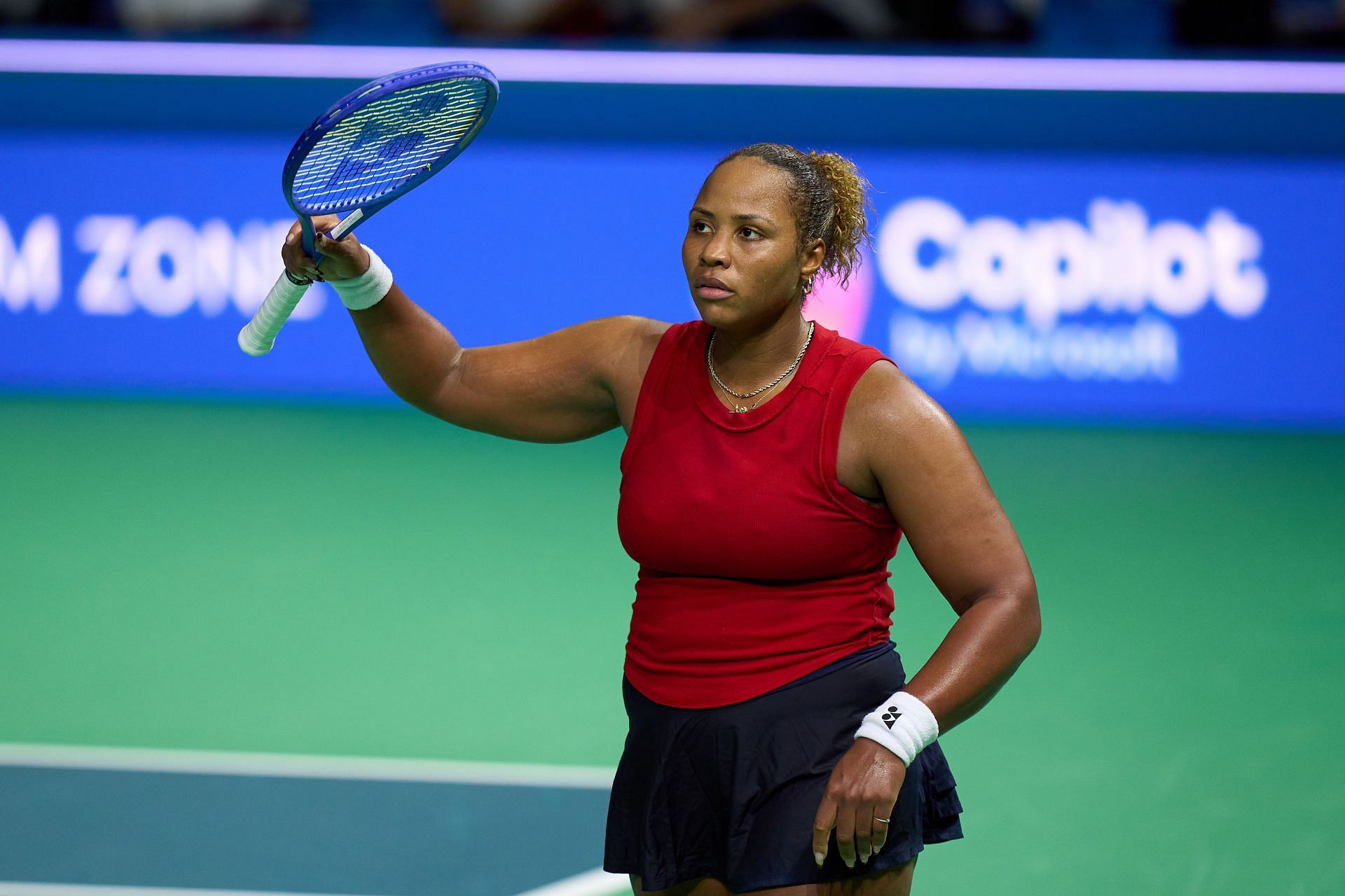 Taylor Townsend at the Billie Jean King Cup Finals - Slovakia v USA - (Source: Getty)