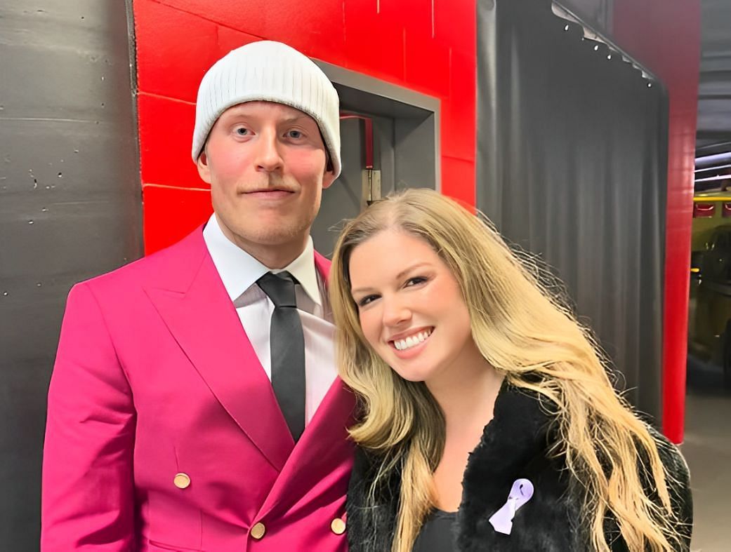 Patrik Laine and fianc&eacute;e Jordan Leigh goes christmas shopping for Operation Pere Noel program (Img Credit IG @jordanleigh.fit)