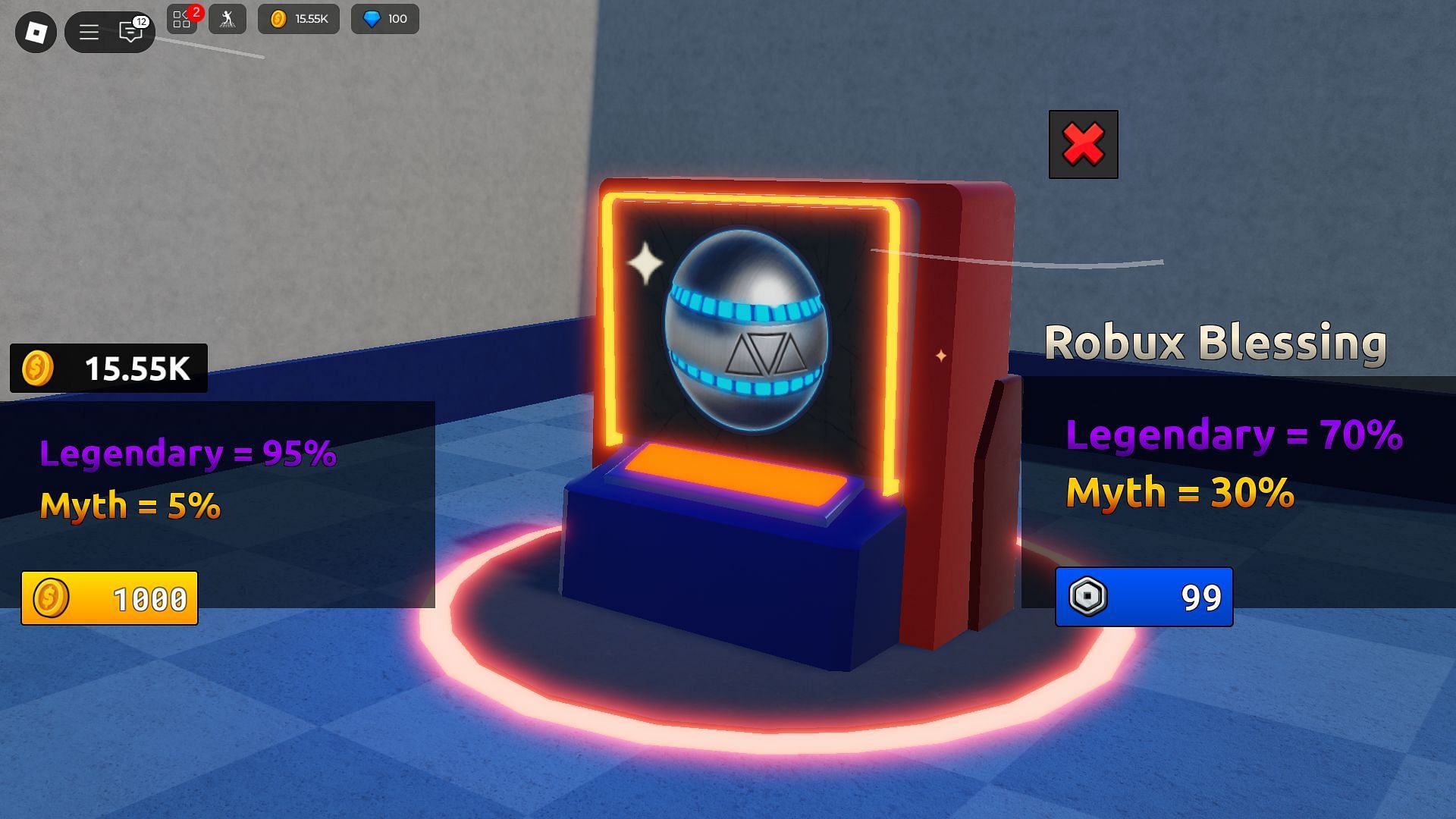 Redeem codes to roll free abilities (Image via Roblox)