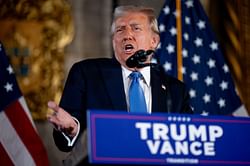 "He calls it 'The Wind Tunnel'" — Netizens react to Trump debuting a new hairstyle as he asks Mar-a-Lago crowd "Is everybody a Republican?"