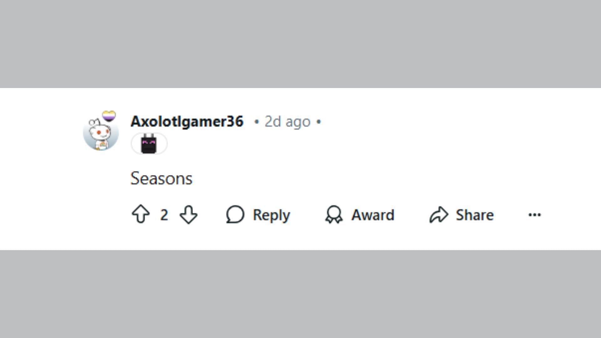 Fans have wanted a seasons update for a decade (Image via u/Axolotlgamer36@Reddit)