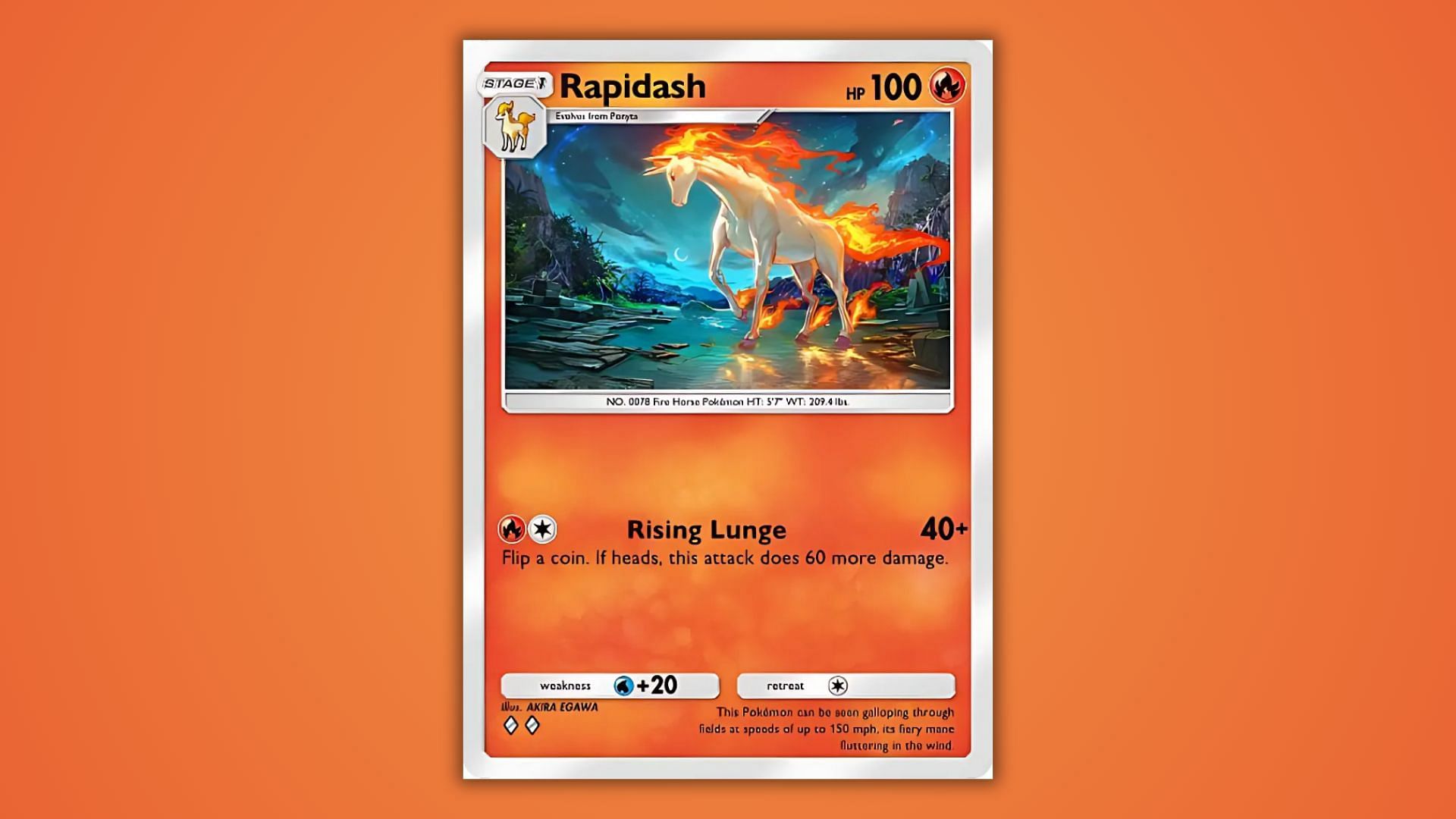 Rapidash from the Mythical Island pack (Image via The Pokemon Company)