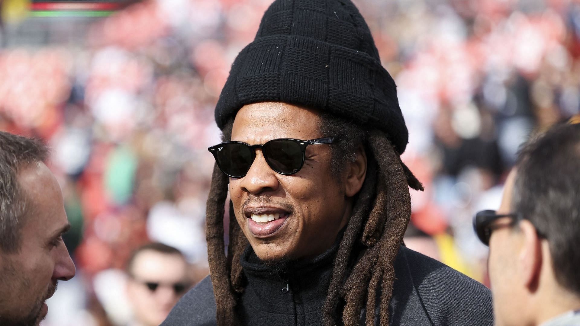 Jay-Z at the Dallas Cowboys vs the Washington Commanders game on November 24, 2024, in Landover, Maryland. (Image via Getty/Kara Durrette)