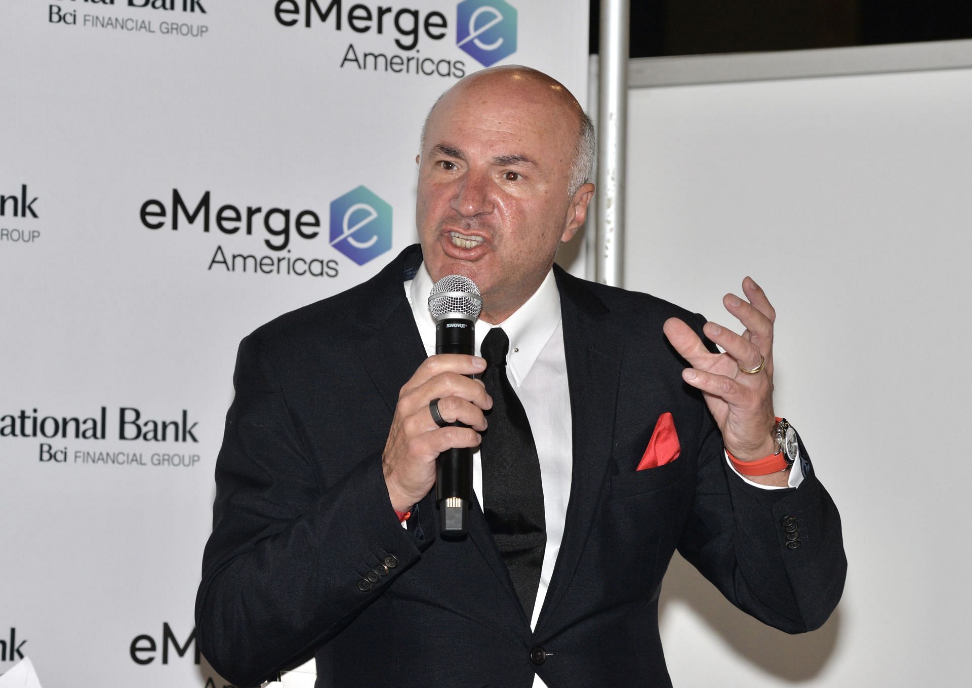 Kevin O&#039;Leary at Emerge Americas 2022 at the Miami Beach Convention Center (Image via Getty)