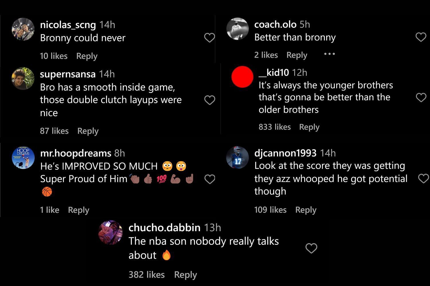 Fans commented on Instagram (@highlevelmediasports/IG)