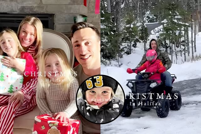 Brad Marchand and wife Katrina with their children celebrated christmas with family (Image Credit: IG @kasloane)