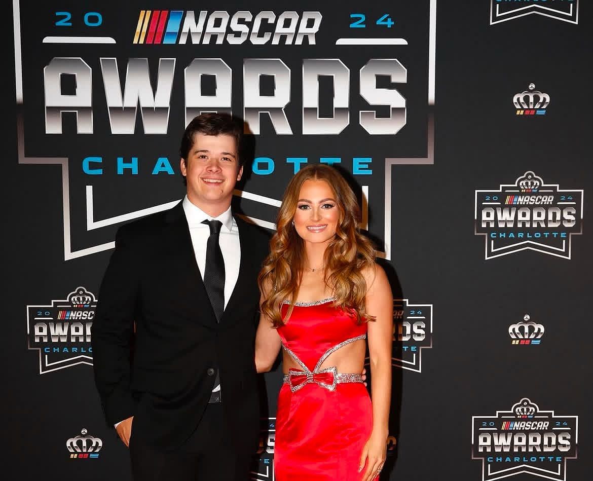 Harrison Burton and Jenna Petty at the NASCAR Awards - Source: Instagram @jennapetty_