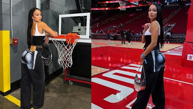 Jalen Green's GF Draya Michele drops 2-word reaction as she steals the tunnel walk spotlight in $692 faux-fur look