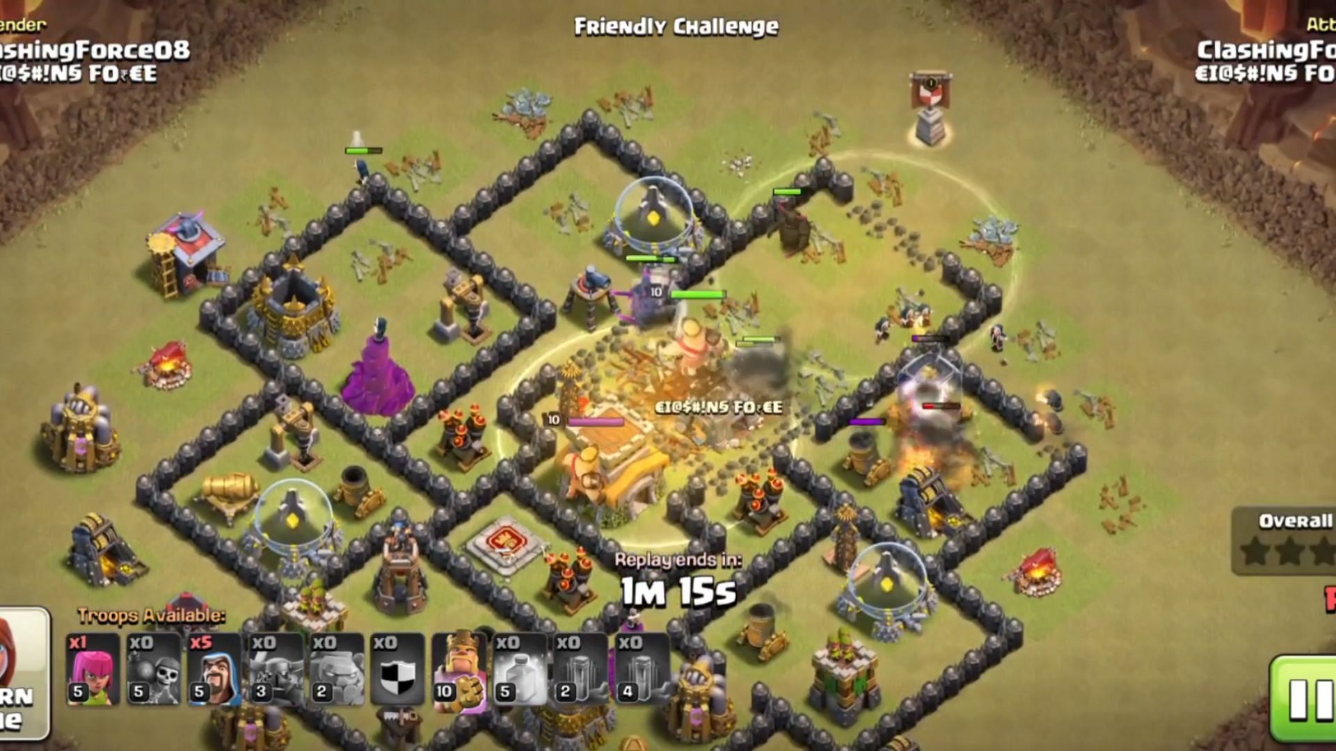 GoWipe Town Hall 8 attack strategy (Image via SuperCell)