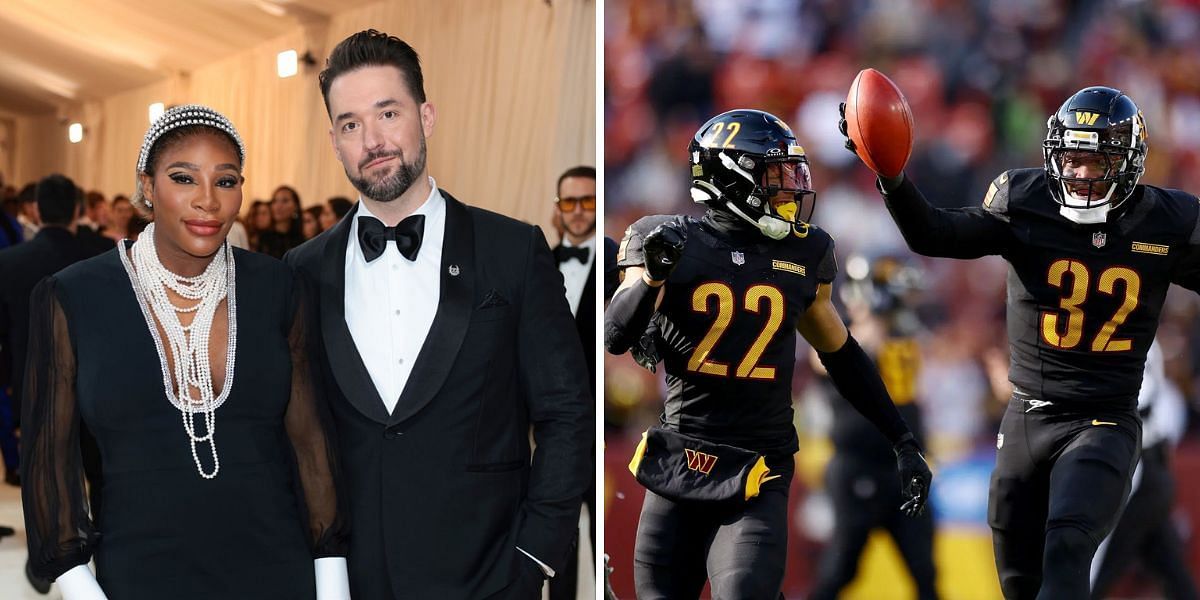 Serena Williams and Alexis Ohanian (L) and Washington Commanders (R) [Image source: Getty]