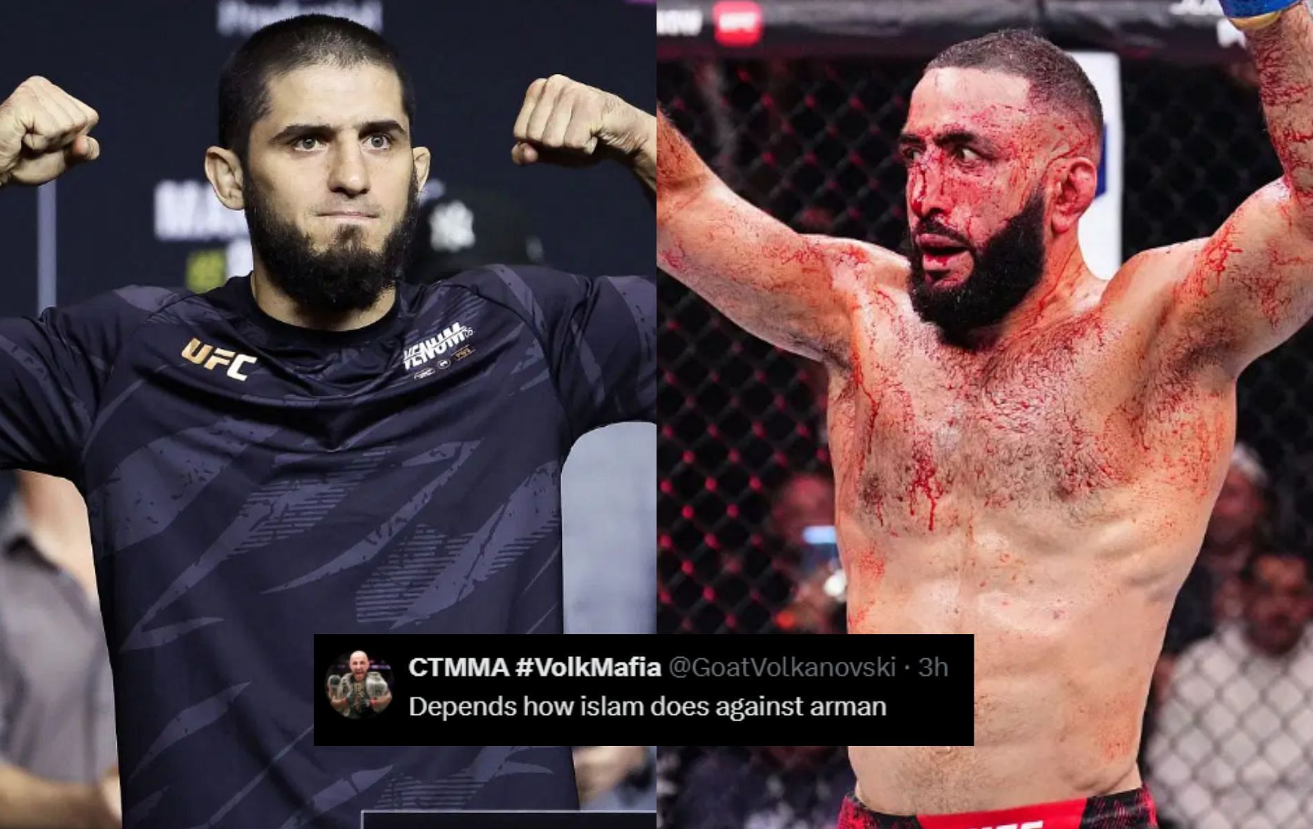 MMA fans react to the odds for an Islam Makhachev vs. Belal Muhammad fight. [Image Courtesy: Getty Images]