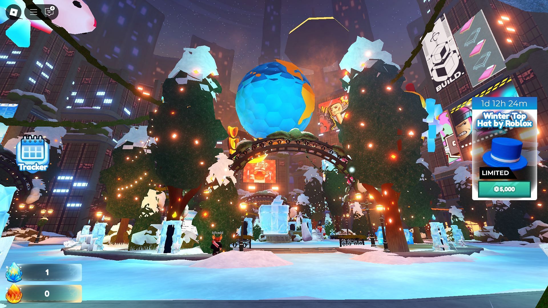 Winter Spotlight event hub (Image via Roblox)