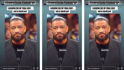 The Wiseman honors his Tribal Chief [Image credit: Screenshot of Heyman's Instagram story]