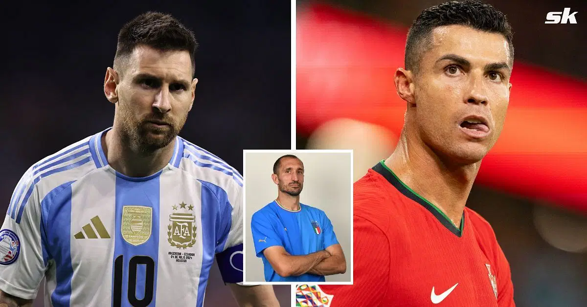 Lionel Messi, Giorgio Chiellini and Cristiano Ronaldo