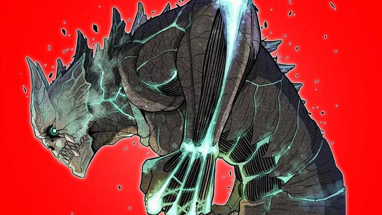 Kafka Hibino&#039;s Kaiju form (Image via Shueisha)