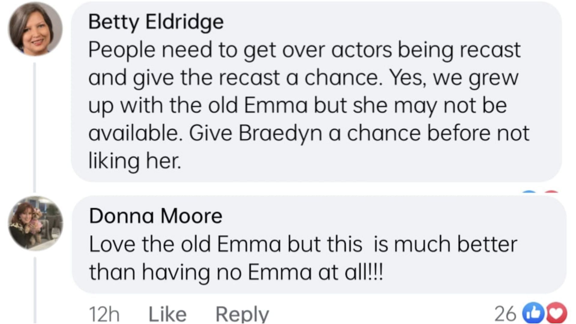 Comments by the fans (Image via Facebook / General Hospital)