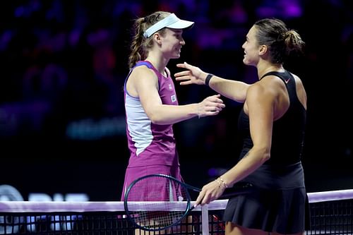 Elena Rybakina (L) and Aryna Sabalenka (R) (Source: Getty)