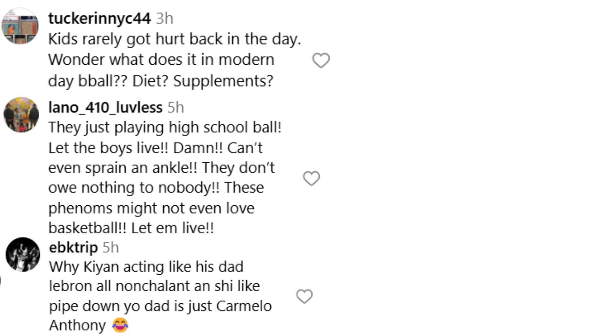 Hoops fans react as LeBron James&#039; son Bryce James and Kiyan Anthony miss game against each other (IG/sportscenternext)