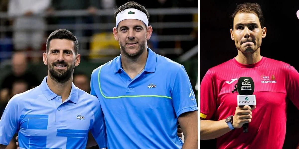 Juan Martin Del Potro and Novak Djokovic (L) &amp; Rafael Nadal (R) (Image source: GETTY)